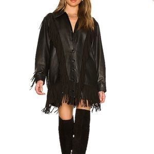 BNWT La Marque Leather Ilona Dress Black xs